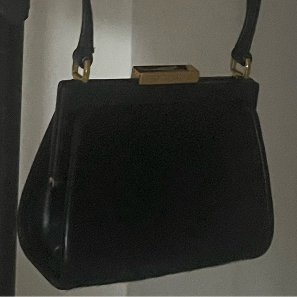 GUCCI VINTAGE COLLECTIBLE MINI BLACK CALF HAIR & LEATHER PURSE - Picture 3 of 16